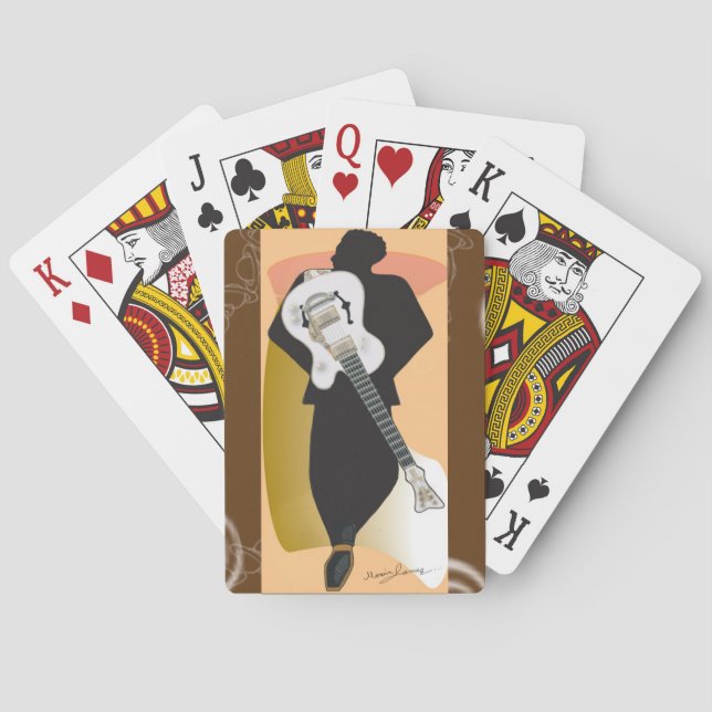 Der Trio Collection-Gitarre Mann 2-Decke Karten Spielkarten (Rückseite)