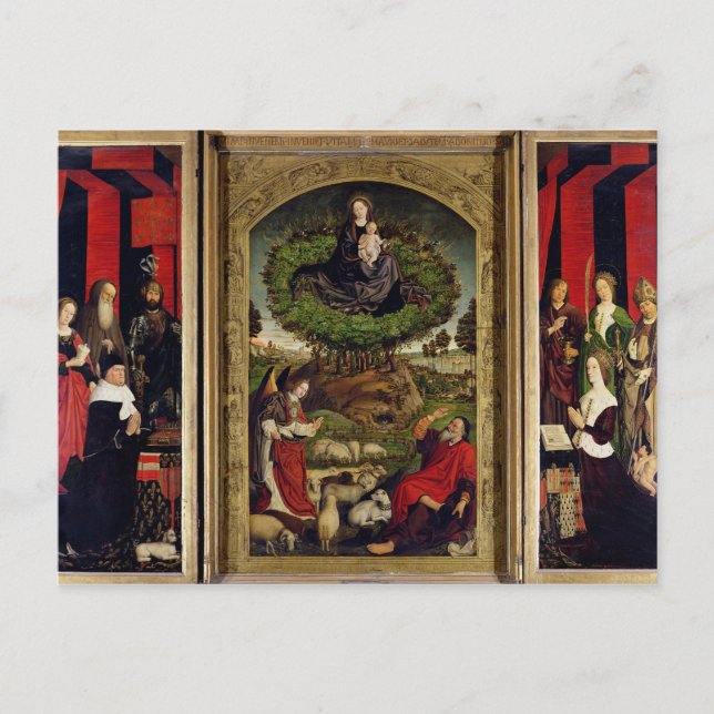 Der Triptychon Moses und der brennende Bush Postkarte (Vorderseite)