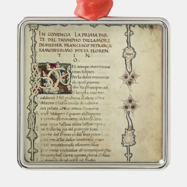 Der Triumph der Liebe Silbernes Ornament (Vorne)
