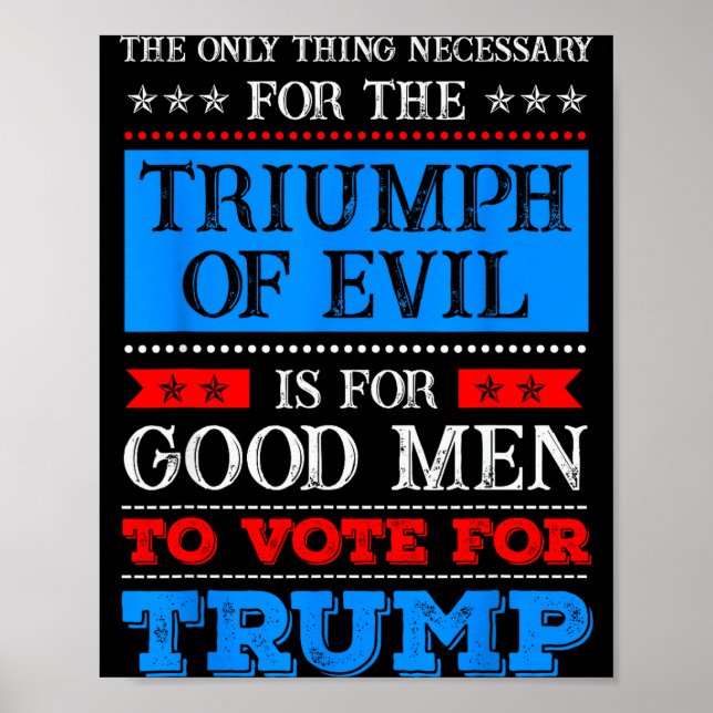 Der Triumph des Bösen Anti Trump Poster (Vorne)