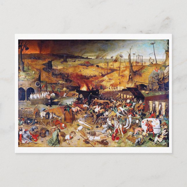 Der Triumph des Todes, Pieter Bruegel Postkarte (Vorderseite)