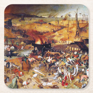Der Triumph des Todes, Pieter Bruegel Rechteckiger Pappuntersetzer