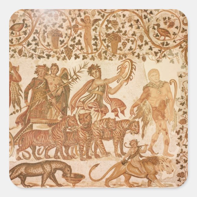 Der Triumph Dionysos Quadratischer Aufkleber (Vorderseite)