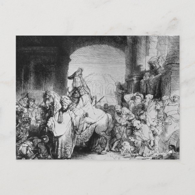 Der Triumph Mordecais, c.1640 Postkarte (Vorderseite)