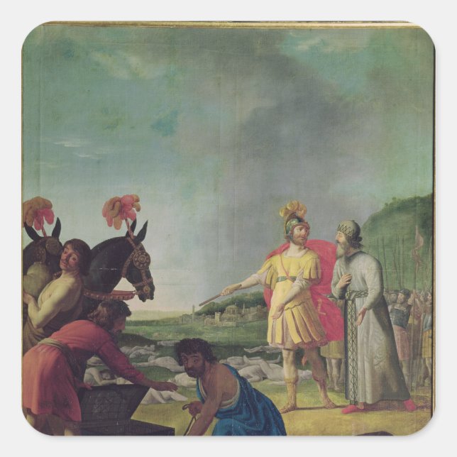 Der Triumph von Judas Maccabeus Quadratischer Aufkleber (Vorderseite)