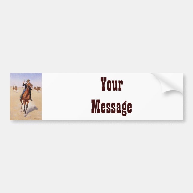 Der Trooper von Frederic Remington Autoaufkleber (Vorne)