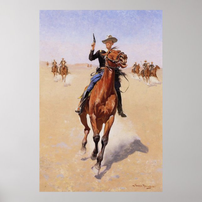 Der Trooper von Frederic Remington Poster (Vorne)