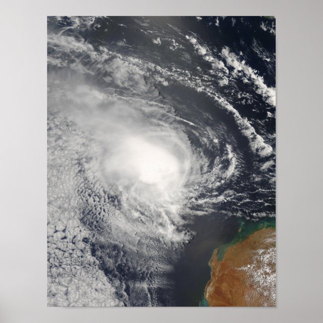 Der tropische Cyclone Jacob nähert sich Australien Poster (Vorne)
