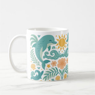 Der tropische Ozean der Delphine Kaffeetasse