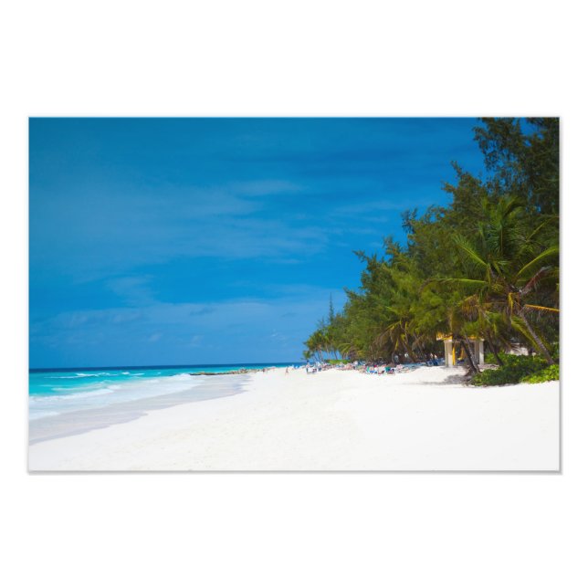 Der tropische Strand von Barbados Fotodruck (Vorne)