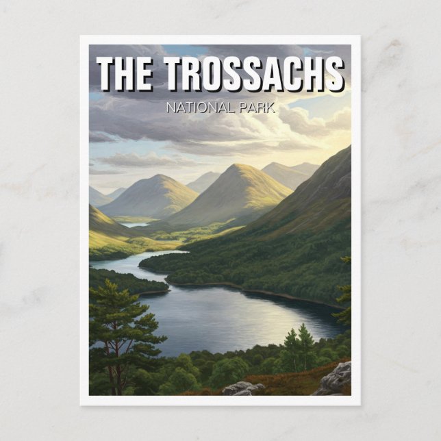 Der Trossacher Nationalpark Schottland Travel Postkarte (Vorderseite)