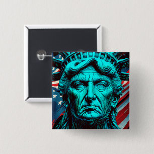 Der Trump der Freiheit: Symbol der amerikanischen Button