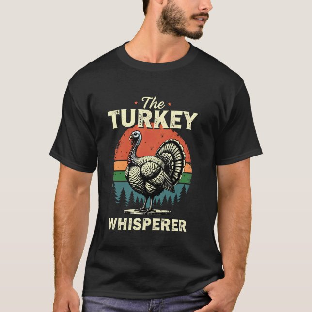 Der Truthahn-Flüsterer Vintage-Kochen Erntedankfes T-Shirt (Vorderseite)