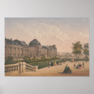 Der Tuileries Palace, Paris, Frankreich Lithograph Poster