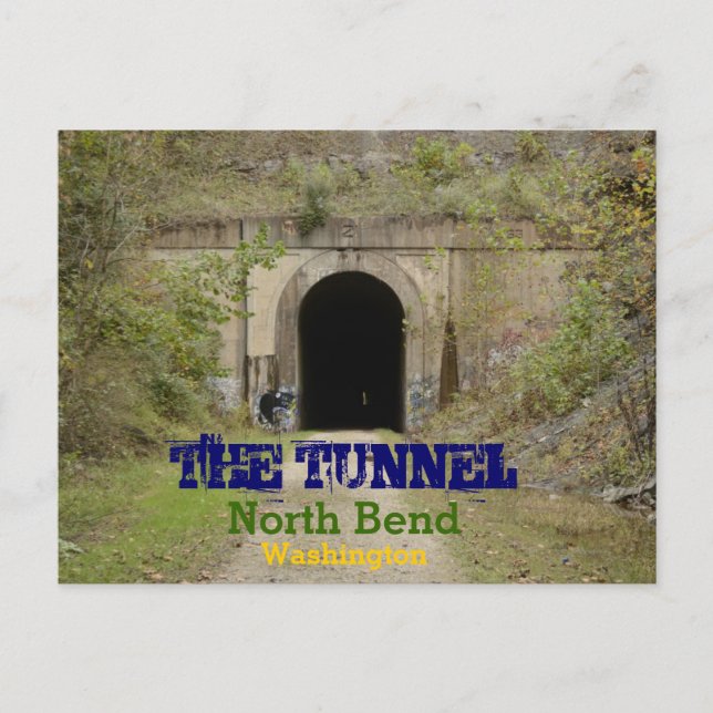Der Tunnel North Bend Washington Postkarte (Vorderseite)