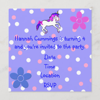 Der Tupfen des Mädchens und Einladung