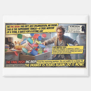 Der Tupperware-Panik-Lustiger Comic-Magnet Magnet