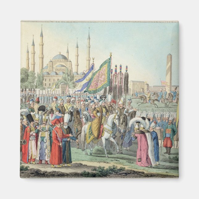 Der türkische Sultan überprüft seine Janissären (e Magnet (Vorne)
