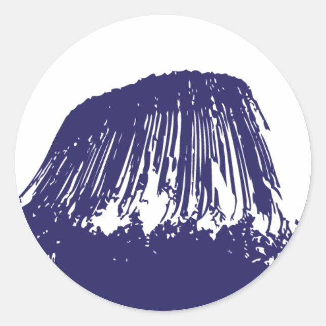 Der Turm des Teufels Runder Aufkleber (Vorderseite)