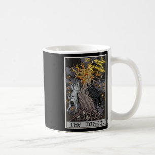 Der Turm Tarot Card Halloween Baum des Lebens goti Kaffeetasse