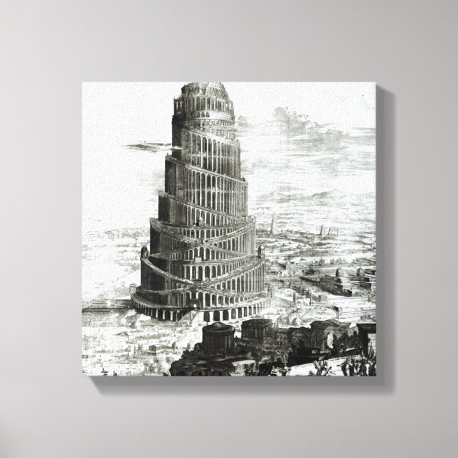 Der Turm von Babel, 1679 Leinwanddruck (Vorderseite)