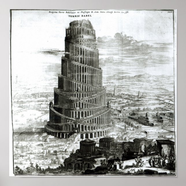 Der Turm von Babel, 1679 Poster (Vorne)