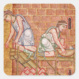 Der Turm von Babel, aus dem Atrium Quadratischer Aufkleber