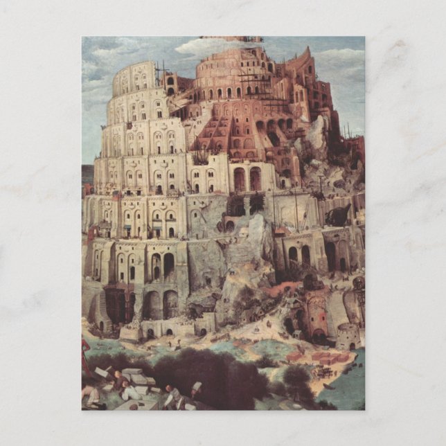 Der Turm von Babel - Pieter Bruegel der Ältere Postkarte (Vorderseite)