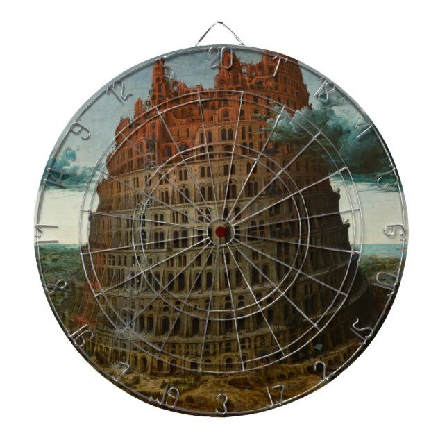 Der Turm von Babel (von Pieter Bruegel dem Älteren Dartscheibe (vorne)