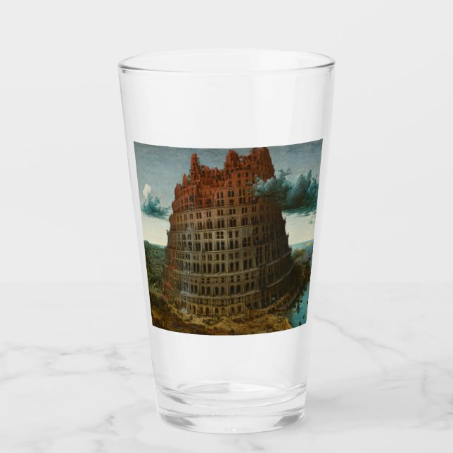 Der Turm von Babel (von Pieter Bruegel dem Älteren Glas (Vorderseite)