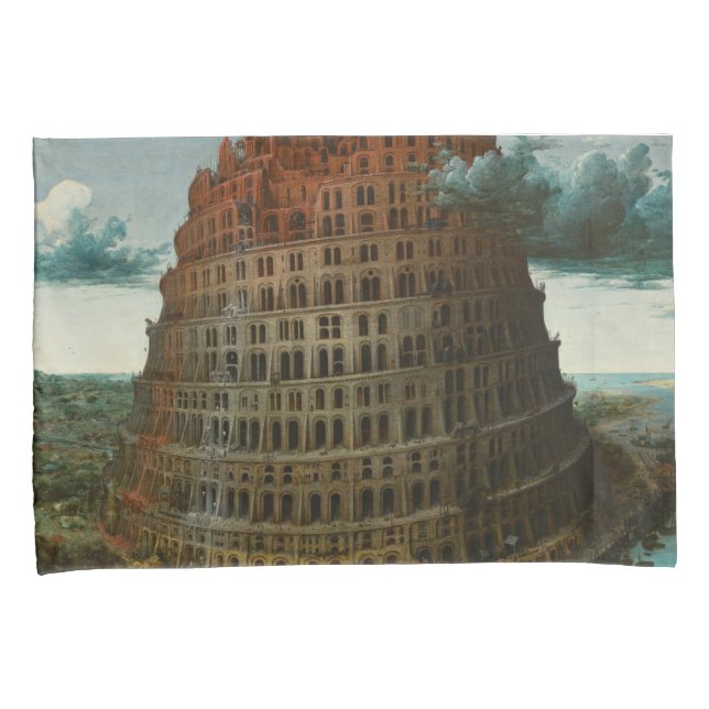 Der Turm von Babel (von Pieter Bruegel dem Älteren Kissenbezug (Vorderseite-Rechts)