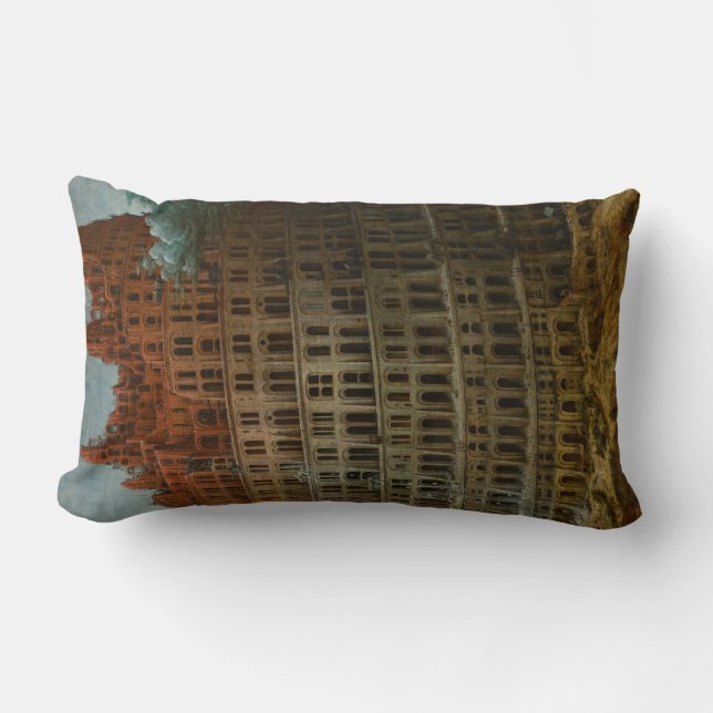 Der Turm von Babel (von Pieter Bruegel dem Älteren Lendenkissen (Vorderseite)