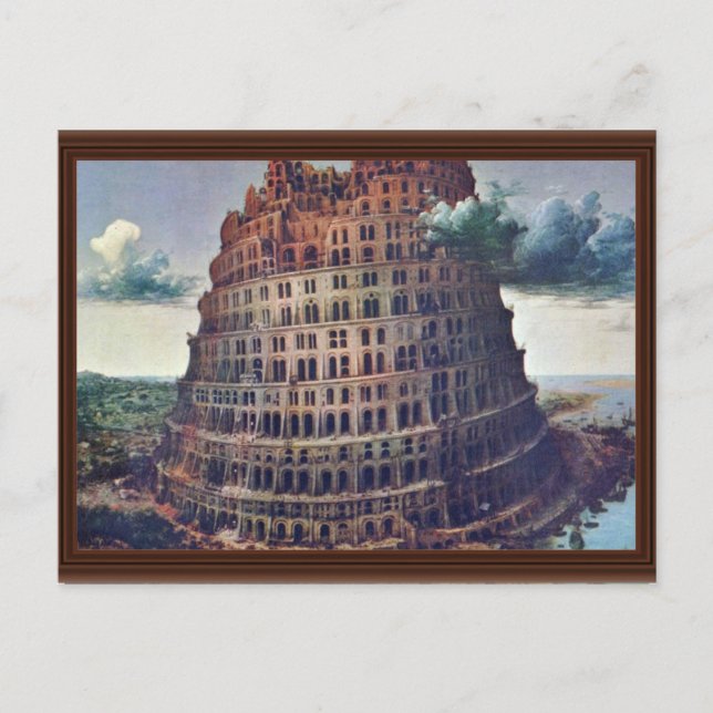 Der Turm von Babel. von Pieter Bruegel Postkarte (Vorderseite)