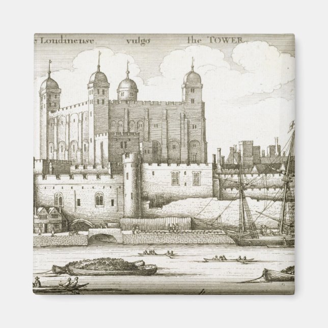 Der Turm von London, 1647 (Gravieren) Magnet (Vorne)
