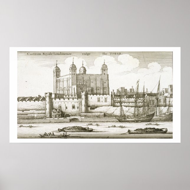 Der Turm von London, 1647 (Gravieren) Poster (Vorne)