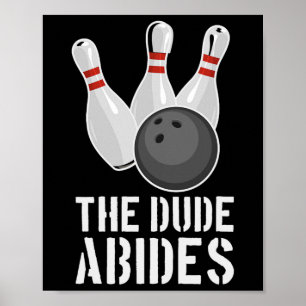 Der Typ bleibt lustig Bowling - Männer Frauen T-Sh Poster