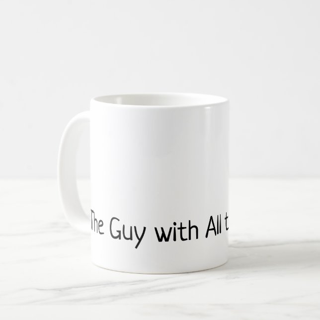 Der Typ mit allen Antworten Kaffeetasse (Vorderseite Links)