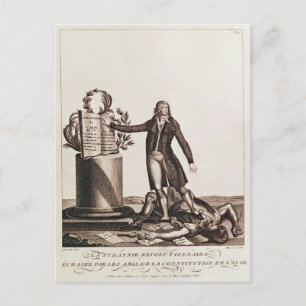 Der Tyrann der Revolution zerbrach Postkarte