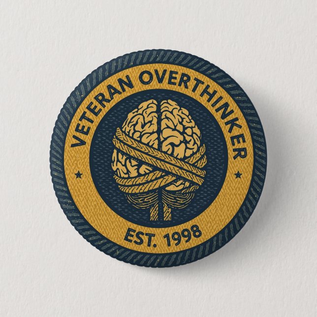 Der "ÜBERDENKEN"-Leistungsabzeichen-Button Button (Vorderseite)