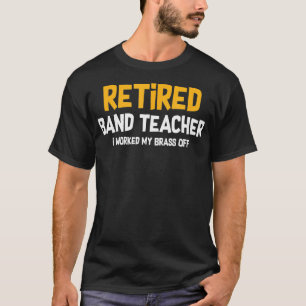 Der übermüdete Lehrer arbeitete an meinem Messing- T-Shirt