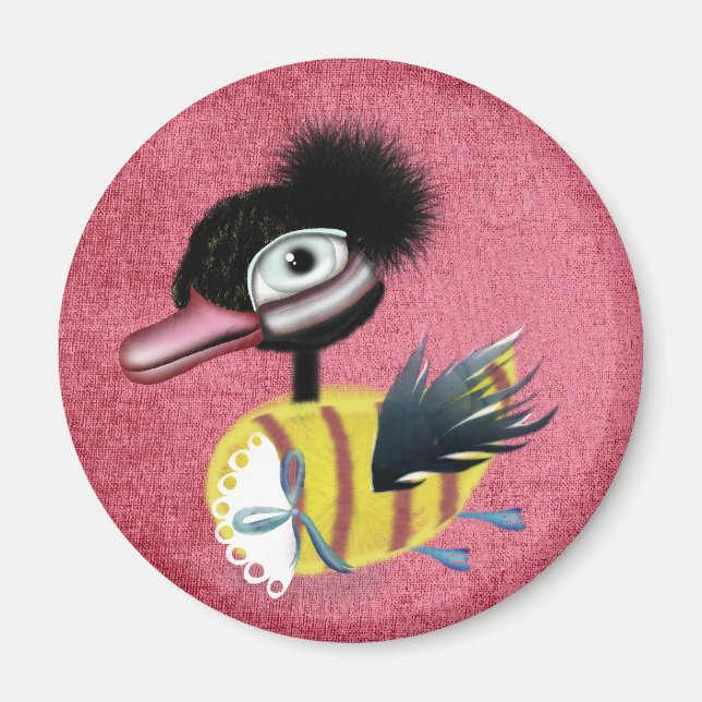 Der Ugly Duckling Märchenrosa-Graumagnet Magnet (Vorne)