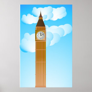 Der Uhrturm und Big Ben Poster