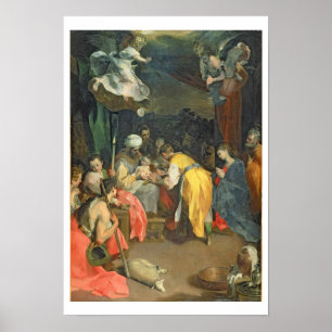 Der Umsturz Christi 1590 (Öl auf Leinwand) Poster