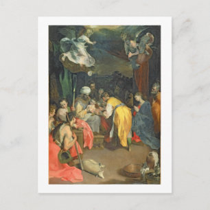 Der Umsturz Christi 1590 (Öl auf Leinwand) Postkarte