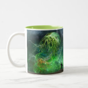 Der unbeschreibbare kosmische Lovecraftian Horror Zweifarbige Tasse