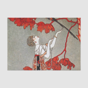 Der unbeständige Vogel von George Barbier Seidenpapier