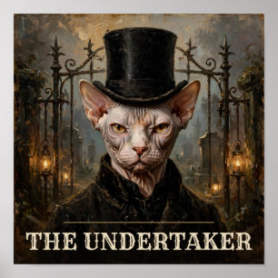 Der Undertaker Sphynx Katze Vintage Western Hausti Poster