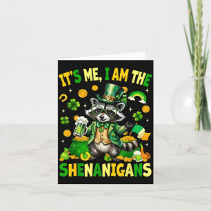 Der Unfug, lustiger Waschbär St. Patrick's Day Karte