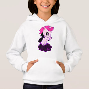 Der Unicorn-Kunst-Strickjacke des Mädchens Hoodie