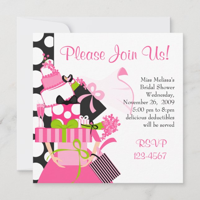 Der unmögliche Hochzeitsstapel Einladung (Vorderseite)